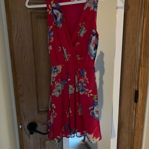 Cute dark pink fit and flare dress